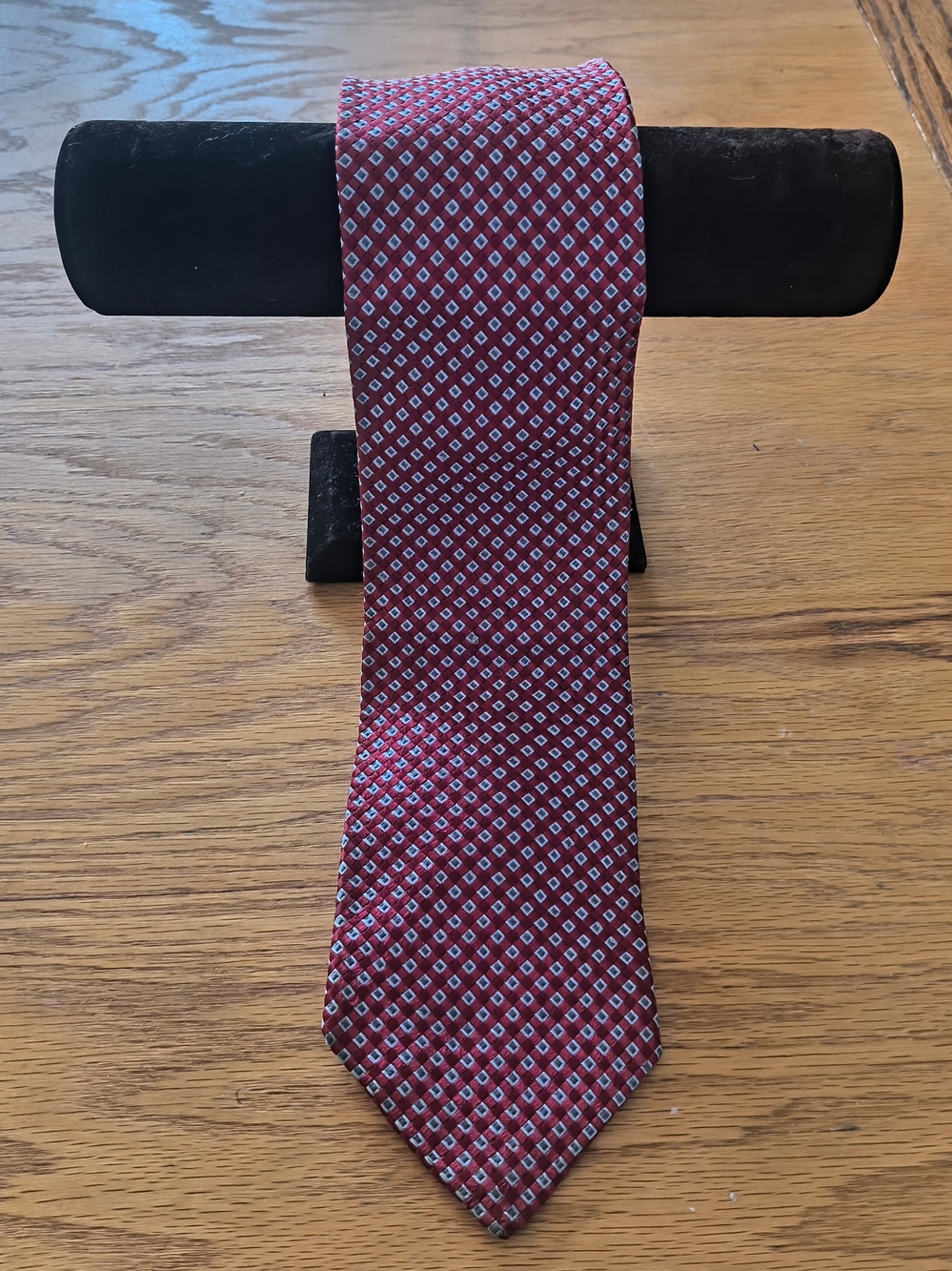 Daniel Cremieux Red Geometric Silk Tie